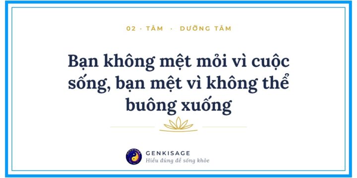 Bạn không mệt mỏi vì cuộc sống, bạn mệt vì không thể buông xuống